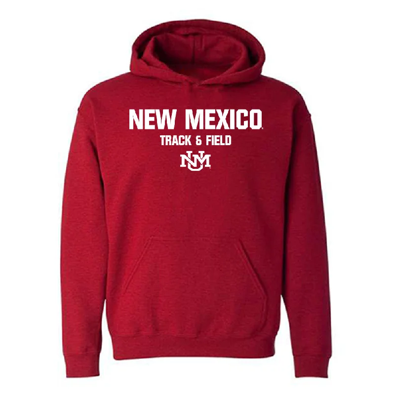 New Mexico - NCAA Women's Track & Field : Rebecca Grieve - Classic Shersey Hooded Sweatshirt Hoodie with Zipper Placket Modern Functional