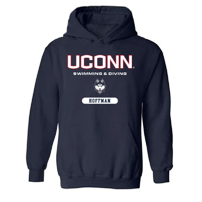 UConn - NCAA Women's Swimming & Diving : Bella Hoffman - Classic Shersey Hooded Sweatshirt Hoodie with Zipper Versatile Modern UConn - NCAA Women's Swimming & Diving : Bella Hoffman - Classic Shersey Hooded Sweatshirt Hoodie with Zipper Versatile Modern