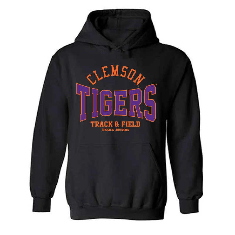 Clemson - NCAA Women's Track & Field : Jessica Johnson - Classic Fashion Shersey Hooded Sweatshirt Hoodie with Full-Zip Functional Layering Clemson - NCAA Women's Track & Field : Jessica Johnson - Classic Fashion Shersey Hooded Sweatshirt Hoodie with Full-Zip Functional Layering