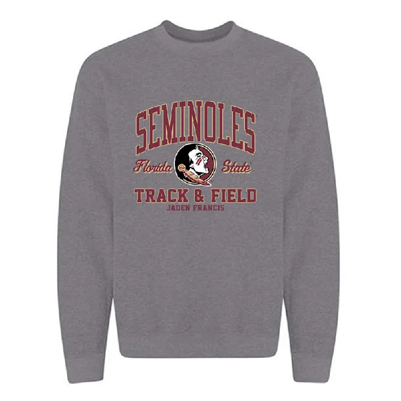 FSU - NCAA Women's Track & Field : Jaden Francis - Classic Fashion Shersey Crewneck Sweatshirt Hoodie with V-Neck Classic Versatile FSU - NCAA Women's Track & Field : Jaden Francis - Classic Fashion Shersey Crewneck Sweatshirt Hoodie with V-Neck Classic Versatile