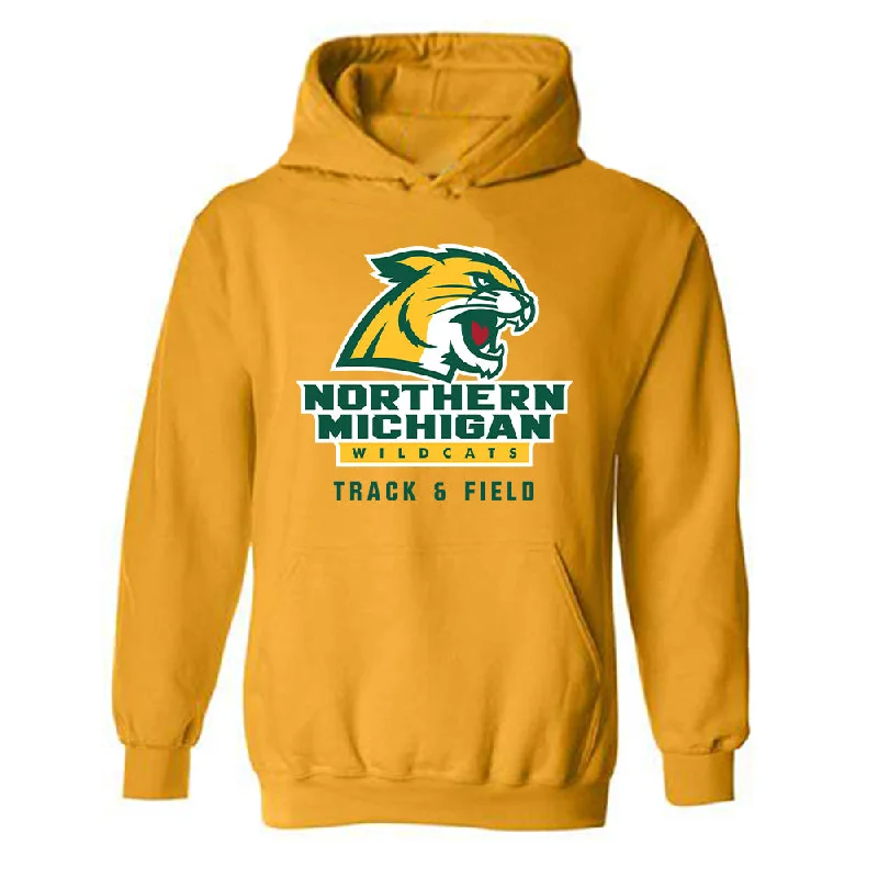 Northern Michigan - NCAA Women's Track & Field : Abby Kissling - Classic Shersey Hooded Sweatshirt Hoodie with Raw Hem Edgy Unfinished Northern Michigan - NCAA Women's Track & Field : Abby Kissling - Classic Shersey Hooded Sweatshirt Hoodie with Raw Hem Edgy Unfinished