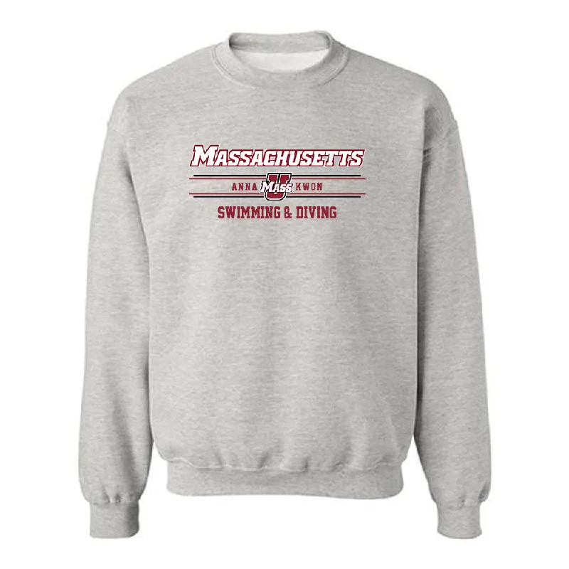 UMass - NCAA Women's Swimming & Diving : Anna Kwon - Classic Fashion Shersey Crewneck Sweatshirt Hoodie with Elastic Waist Stretchable Comfortable UMass - NCAA Women's Swimming & Diving : Anna Kwon - Classic Fashion Shersey Crewneck Sweatshirt Hoodie with Elastic Waist Stretchable Comfortable