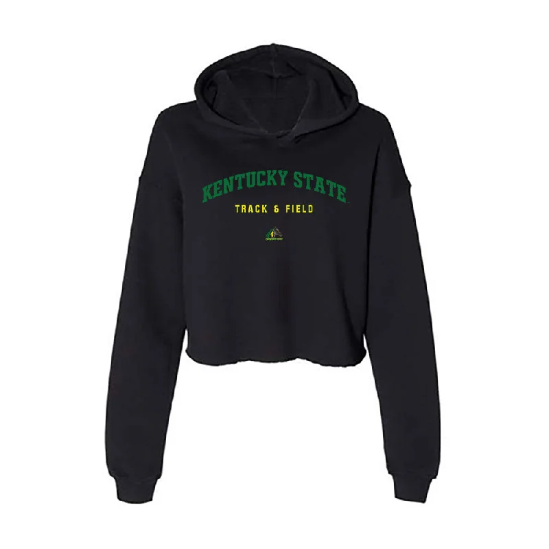 KYSU - NCAA Women's Track & Field : Valencia Davis - Classic Shersey Women's Crop Fleece Hoodie Hoodie with Lining Warm Insulated KYSU - NCAA Women's Track & Field : Valencia Davis - Classic Shersey Women's Crop Fleece Hoodie Hoodie with Lining Warm Insulated