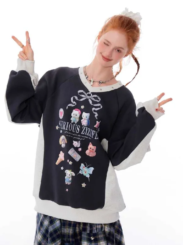 Sports style sweatshirt【s0000010142】 Hoodie with Hood Adjustable Protection