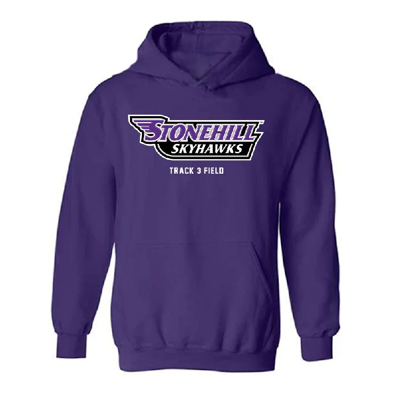 Stonehill - NCAA Women's Track & Field (Indoor) : Kaitlyn Gibbons - Classic Shersey Hooded Sweatshirt Hoodie with Emblem Brand Identity Stonehill - NCAA Women's Track & Field (Indoor) : Kaitlyn Gibbons - Classic Shersey Hooded Sweatshirt Hoodie with Emblem Brand Identity