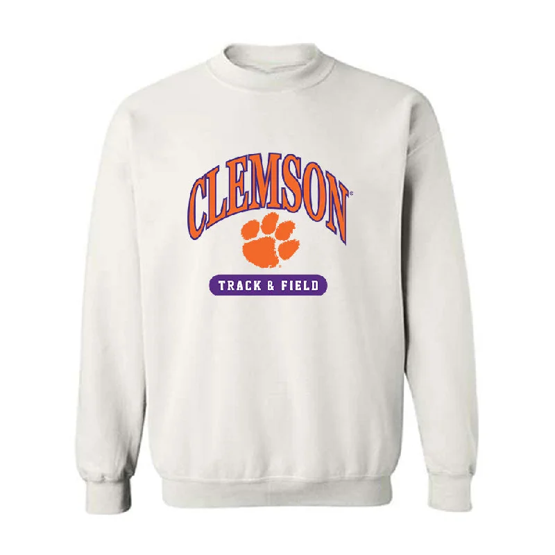 Clemson - NCAA Women's Track & Field : Jessica Johnson - Classic Shersey Crewneck Sweatshirt Hoodie with Hem Contrast Bold Stylish Clemson - NCAA Women's Track & Field : Jessica Johnson - Classic Shersey Crewneck Sweatshirt Hoodie with Hem Contrast Bold Stylish