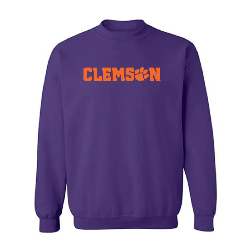 Clemson - NCAA Women's Track & Field : Jessica Johnson - Classic Shersey Crewneck Sweatshirt Hoodie with Zipper Placket Modern Functional