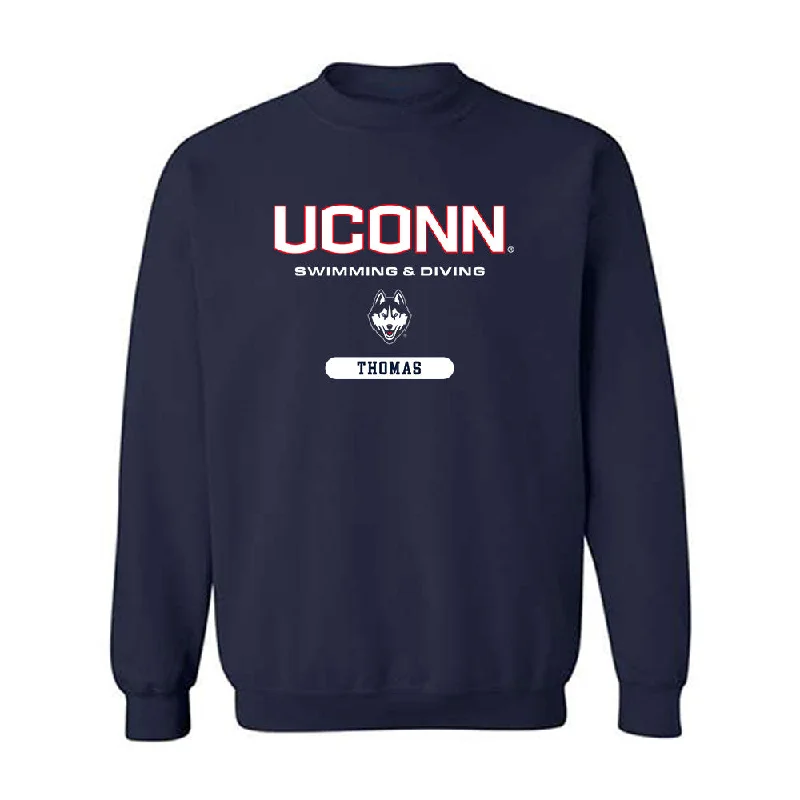 UConn - NCAA Women's Swimming & Diving : MacKenzie Thomas - Classic Shersey Crewneck Sweatshirt Hoodie with Ribbed Cuffs Snug Fit Comfort UConn - NCAA Women's Swimming & Diving : MacKenzie Thomas - Classic Shersey Crewneck Sweatshirt Hoodie with Ribbed Cuffs Snug Fit Comfort