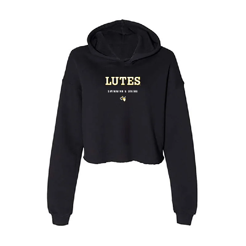 PLU - NCAA Women's Swimming & Diving : Melissa Zuniga - Women's Crop Fleece Hoodie Hoodie with V-Neck Classic Versatile PLU - NCAA Women's Swimming & Diving : Melissa Zuniga - Women's Crop Fleece Hoodie Hoodie with V-Neck Classic Versatile