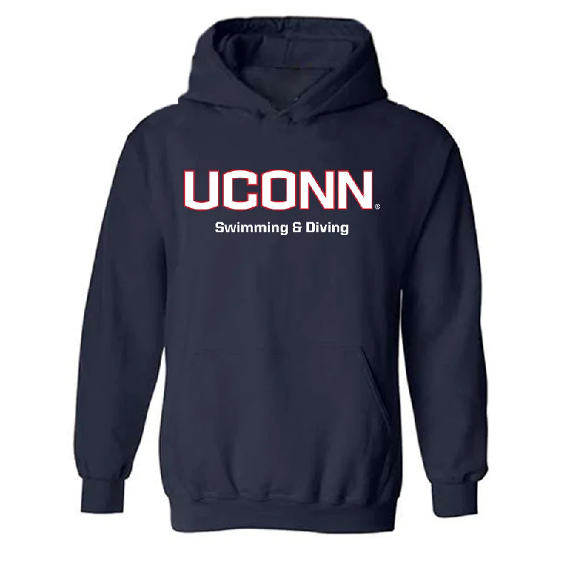 UConn - NCAA Women's Swimming & Diving : Bella Hoffman - Classic Shersey Hooded Sweatshirt Hoodie with Hem Applique Textured Unique UConn - NCAA Women's Swimming & Diving : Bella Hoffman - Classic Shersey Hooded Sweatshirt Hoodie with Hem Applique Textured Unique