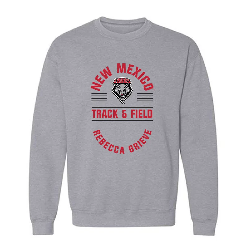 New Mexico - NCAA Women's Track & Field : Rebecca Grieve - Classic Fashion Shersey Crewneck Sweatshirt Hoodie Sweatshirt Pullover New Mexico - NCAA Women's Track & Field : Rebecca Grieve - Classic Fashion Shersey Crewneck Sweatshirt Hoodie Sweatshirt Pullover