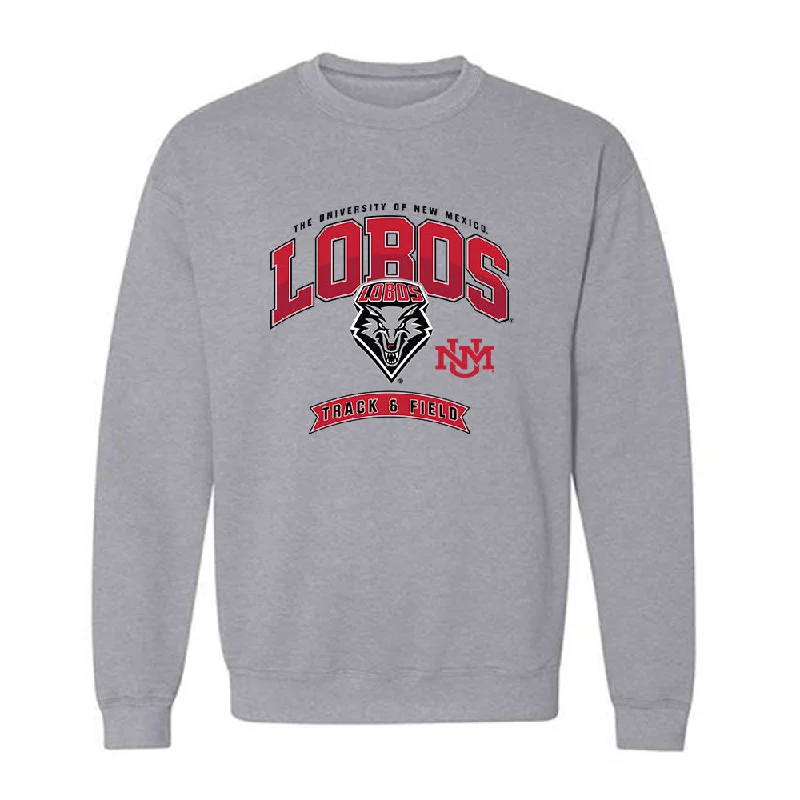 New Mexico - NCAA Women's Track & Field : Rebecca Grieve - Classic Fashion Shersey Crewneck Sweatshirt Hoodie with Hidden Zipper Minimalist Clean New Mexico - NCAA Women's Track & Field : Rebecca Grieve - Classic Fashion Shersey Crewneck Sweatshirt Hoodie with Hidden Zipper Minimalist Clean