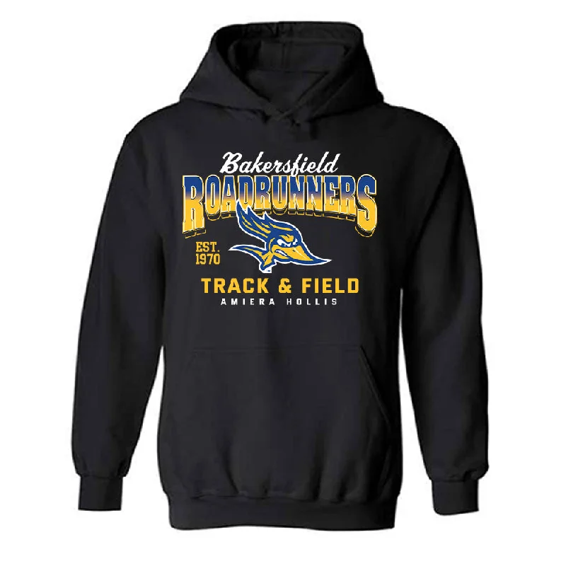 CSU Bakersfield - NCAA Women's Track & Field : Amiera Hollis - Classic Fashion Shersey Hooded Sweatshirt Hoodie with Longline Fit Extended Stylish CSU Bakersfield - NCAA Women's Track & Field : Amiera Hollis - Classic Fashion Shersey Hooded Sweatshirt Hoodie with Longline Fit Extended Stylish