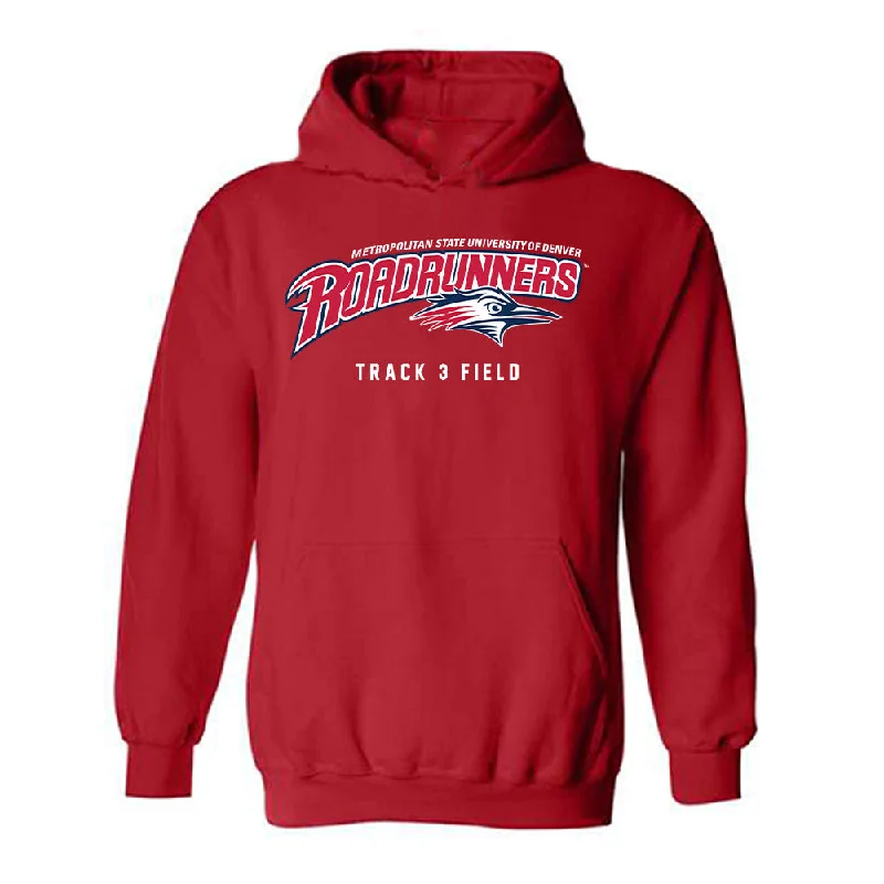 MSU Denver - NCAA Women's Track & Field : Ana Fresquez-Castro - Hooded Sweatshirt Hoodie with Ribbed Cuffs Snug Fit Comfort MSU Denver - NCAA Women's Track & Field : Ana Fresquez-Castro - Hooded Sweatshirt Hoodie with Ribbed Cuffs Snug Fit Comfort