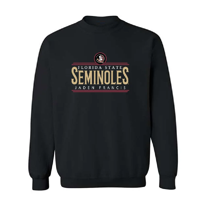 FSU - NCAA Women's Track & Field : Jaden Francis - Classic Fashion Shersey Crewneck Sweatshirt Hoodie with Hem Drawcord Adjustable Customizable FSU - NCAA Women's Track & Field : Jaden Francis - Classic Fashion Shersey Crewneck Sweatshirt Hoodie with Hem Drawcord Adjustable Customizable