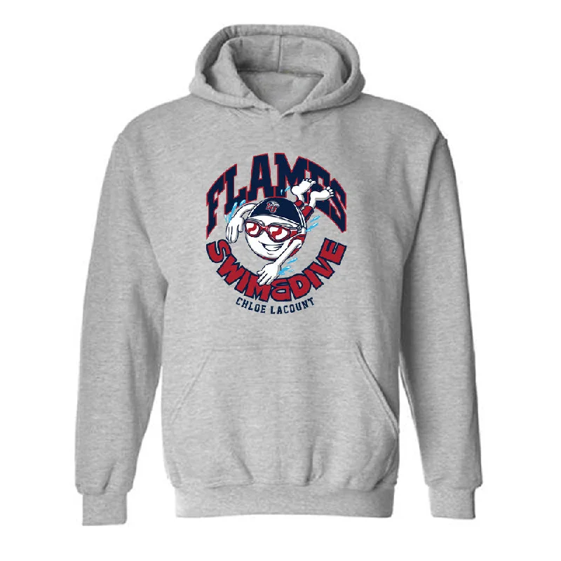 Liberty - NCAA Women's Swimming & Diving : Chloe LaCount - Fashion Shersey Hooded Sweatshirt Hoodie with Reflective Safety Nightwear Liberty - NCAA Women's Swimming & Diving : Chloe LaCount - Fashion Shersey Hooded Sweatshirt Hoodie with Reflective Safety Nightwear