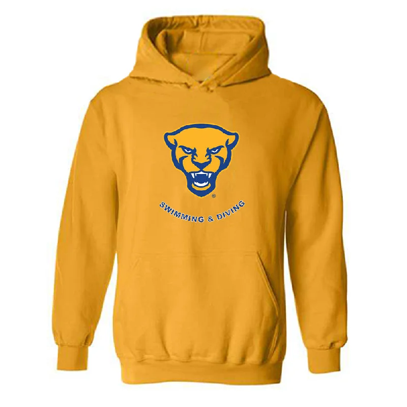 Pittsburgh - NCAA Women's Swimming & Diving : Jocelyn Brooks - Classic Shersey Hooded Sweatshirt Hoodie with Metallic Shiny Futuristic Pittsburgh - NCAA Women's Swimming & Diving : Jocelyn Brooks - Classic Shersey Hooded Sweatshirt Hoodie with Metallic Shiny Futuristic