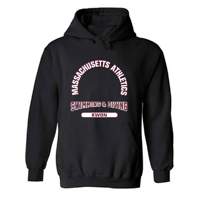 UMass - NCAA Women's Swimming & Diving : Anna Kwon - Classic Fashion Shersey Hooded Sweatshirt Hoodie with Tied Waist Feminine Flattering UMass - NCAA Women's Swimming & Diving : Anna Kwon - Classic Fashion Shersey Hooded Sweatshirt Hoodie with Tied Waist Feminine Flattering