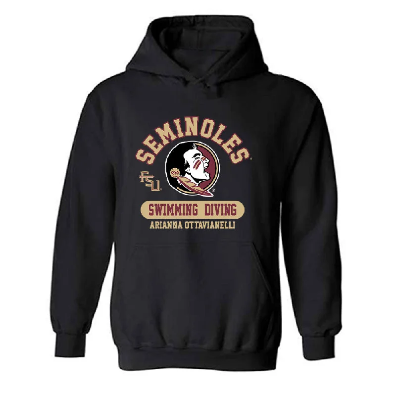 FSU - NCAA Women's Swimming & Diving : Arianna Ottavianelli - Classic Fashion Shersey Hooded Sweatshirt Hoodie Crop Top Short Trendy