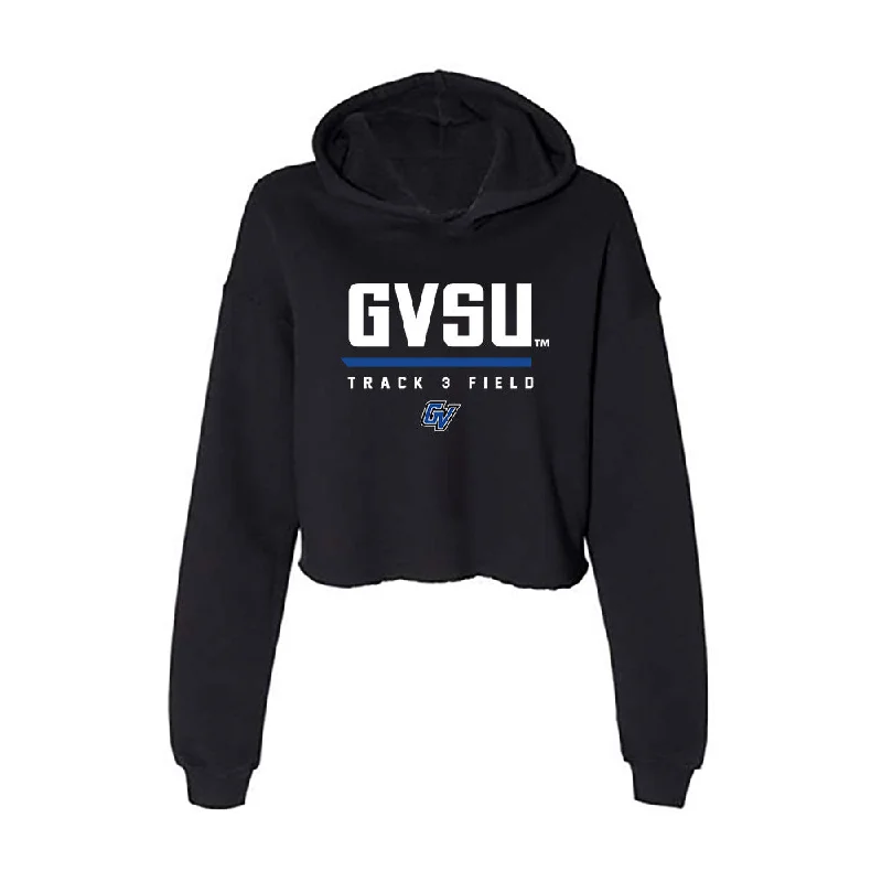 Grand Valley - NCAA Women's Track & Field : Alaina Diaz - Women's Crop Fleece Hoodie Hoodie with Relaxed Fit Easy Casual Grand Valley - NCAA Women's Track & Field : Alaina Diaz - Women's Crop Fleece Hoodie Hoodie with Relaxed Fit Easy Casual