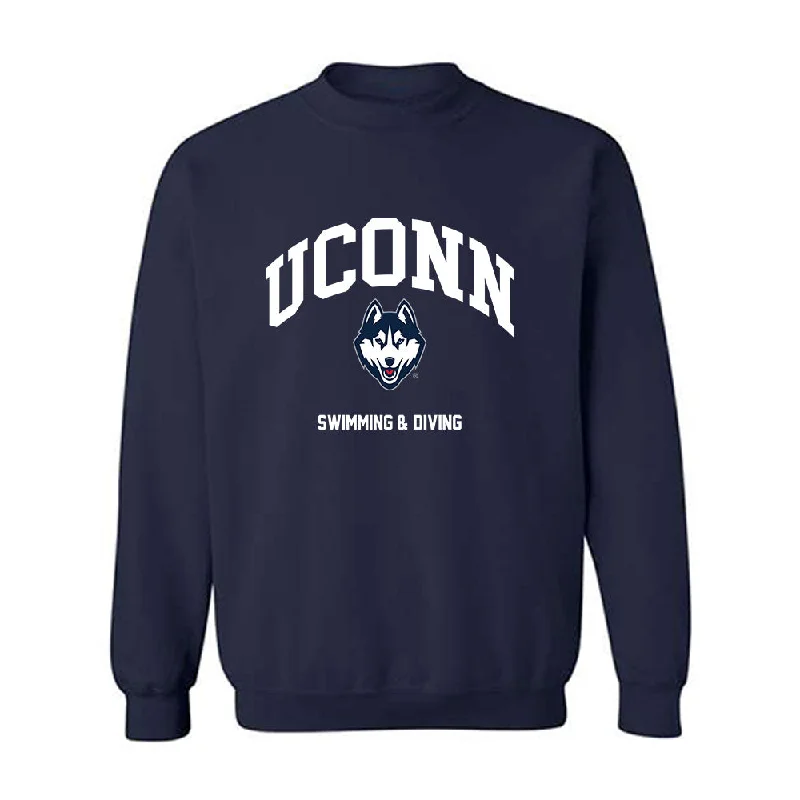 UConn - NCAA Women's Swimming & Diving : Bella Hoffman - Classic Shersey Crewneck Sweatshirt Hoodie with Applique Textured Unique UConn - NCAA Women's Swimming & Diving : Bella Hoffman - Classic Shersey Crewneck Sweatshirt Hoodie with Applique Textured Unique