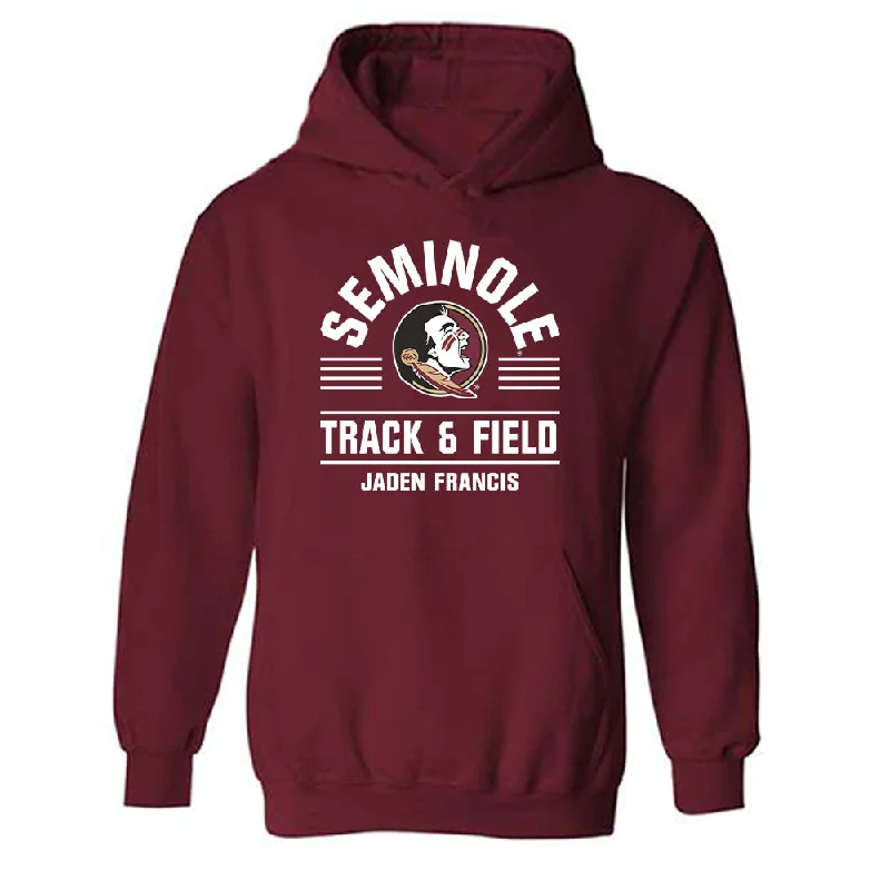 FSU - NCAA Women's Track & Field : Jaden Francis - Classic Fashion Shersey Hooded Sweatshirt Hoodie with Double Zipper Versatile Adjustable FSU - NCAA Women's Track & Field : Jaden Francis - Classic Fashion Shersey Hooded Sweatshirt Hoodie with Double Zipper Versatile Adjustable