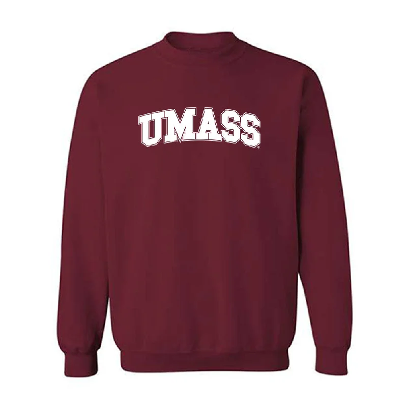 UMass - NCAA Women's Swimming & Diving : Anna Kwon - Generic Shersey Crewneck Sweatshirt Hoodie with Button Placket Classic Preppy