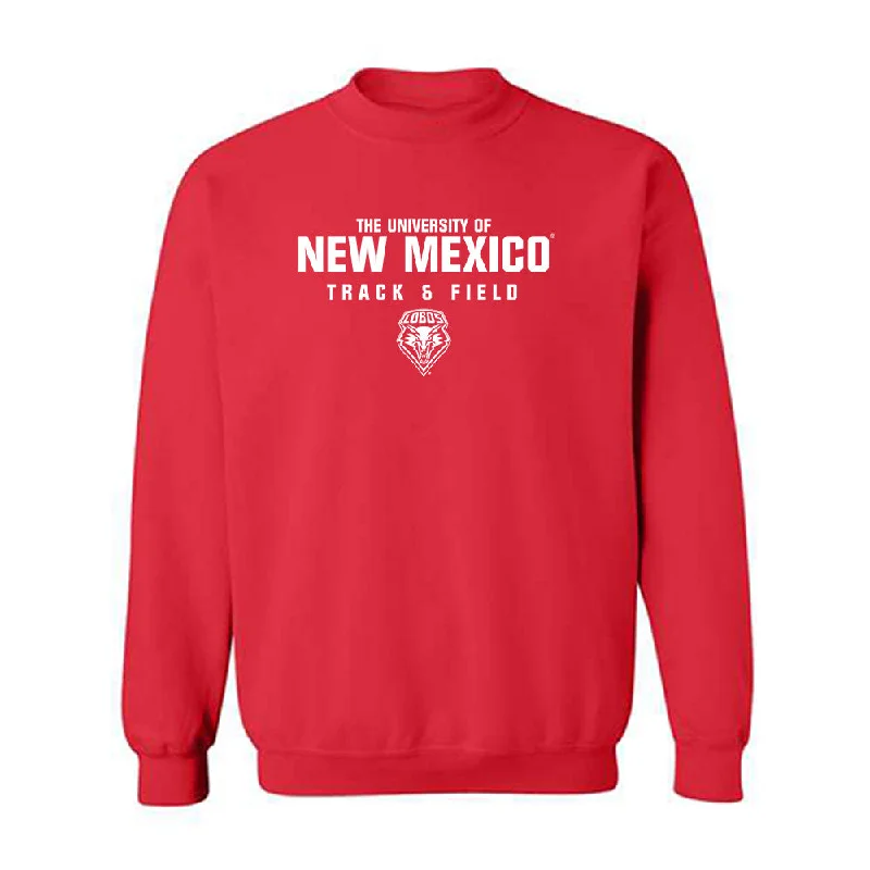 New Mexico - NCAA Women's Track & Field : Rebecca Grieve - Classic Shersey Crewneck Sweatshirt Hoodie with Front Slit Layering Stylish New Mexico - NCAA Women's Track & Field : Rebecca Grieve - Classic Shersey Crewneck Sweatshirt Hoodie with Front Slit Layering Stylish