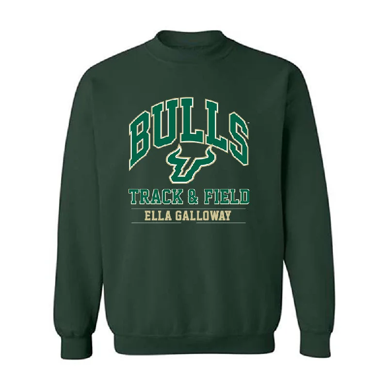 USF - NCAA Women's Track & Field : Ella Galloway - Classic Fashion Shersey Crewneck Sweatshirt Hoodie with Mesh Breathable Sporty USF - NCAA Women's Track & Field : Ella Galloway - Classic Fashion Shersey Crewneck Sweatshirt Hoodie with Mesh Breathable Sporty
