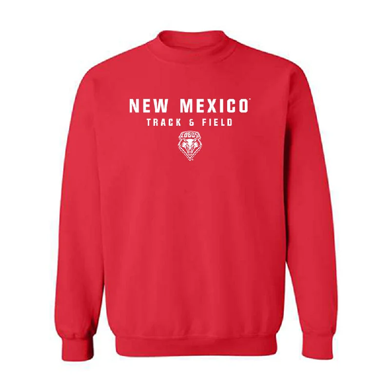 New Mexico - NCAA Women's Track & Field : Rebecca Grieve - Classic Shersey Crewneck Sweatshirt Hoodie with Velcro Closure Adjustable Secure New Mexico - NCAA Women's Track & Field : Rebecca Grieve - Classic Shersey Crewneck Sweatshirt Hoodie with Velcro Closure Adjustable Secure