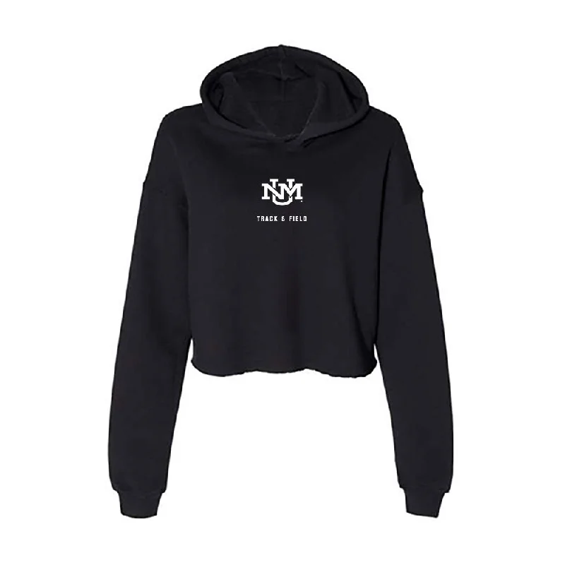 New Mexico - NCAA Women's Track & Field : Rebecca Grieve - Women's Crop Fleece Hoodie Hoodie with Elastic Cuffs Stretchable Comfortable New Mexico - NCAA Women's Track & Field : Rebecca Grieve - Women's Crop Fleece Hoodie Hoodie with Elastic Cuffs Stretchable Comfortable