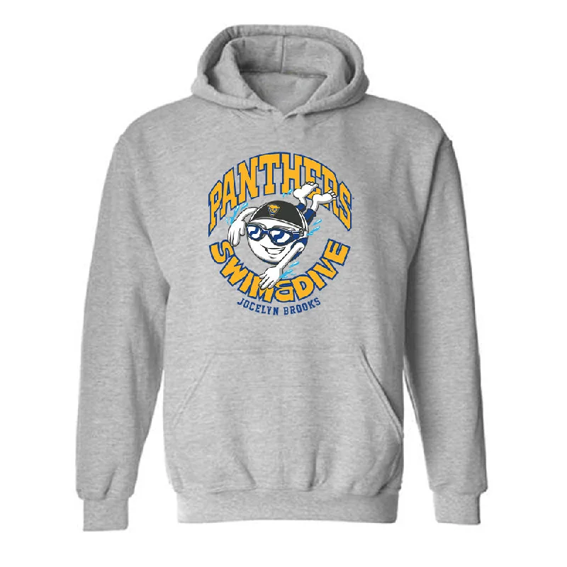 Pittsburgh - NCAA Women's Swimming & Diving : Jocelyn Brooks - Fashion Shersey Hooded Sweatshirt Hoodie with Oversized Fit Loose Comfortable