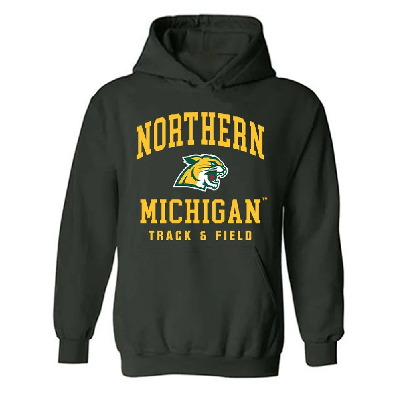 Northern Michigan - NCAA Women's Track & Field : Abby Kissling - Classic Shersey Hooded Sweatshirt Hoodie with Rolled Sleeves Casual Relaxed Northern Michigan - NCAA Women's Track & Field : Abby Kissling - Classic Shersey Hooded Sweatshirt Hoodie with Rolled Sleeves Casual Relaxed