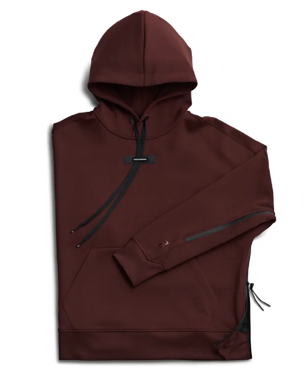 Hoodie - Mulberry Hoodie with Cuffed Sleeves Snug Secure