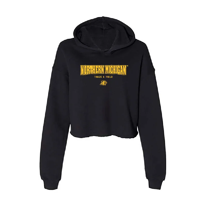 Northern Michigan - NCAA Women's Track & Field : Abby Kissling - Women's Crop Fleece Hoodie Hoodie with Oversized Fit Loose Comfortable Northern Michigan - NCAA Women's Track & Field : Abby Kissling - Women's Crop Fleece Hoodie Hoodie with Oversized Fit Loose Comfortable