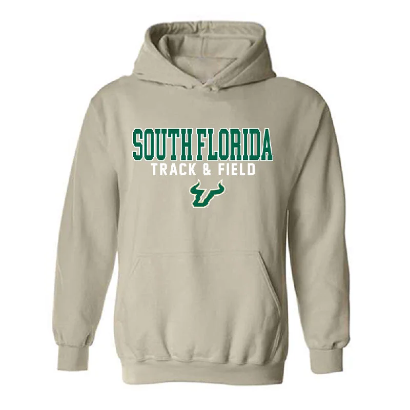 USF - NCAA Women's Track & Field : Ella Galloway - Classic Shersey Hooded Sweatshirt Hoodie with Applique Textured Unique USF - NCAA Women's Track & Field : Ella Galloway - Classic Shersey Hooded Sweatshirt Hoodie with Applique Textured Unique