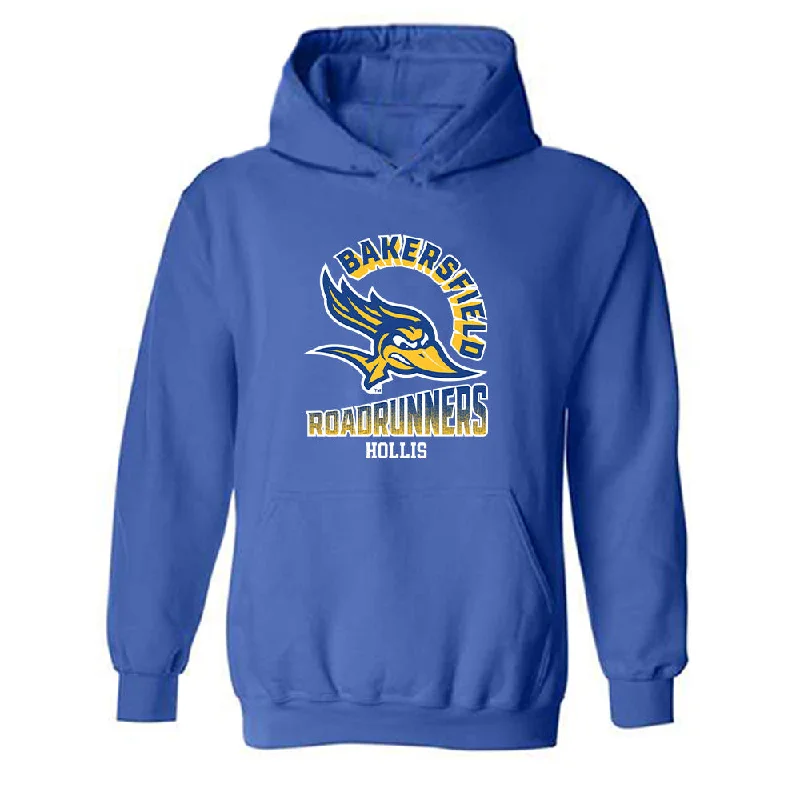 CSU Bakersfield - NCAA Women's Track & Field : Amiera Hollis - Classic Fashion Shersey Hooded Sweatshirt Hoodie with Contrast Stitching Detailed Premium CSU Bakersfield - NCAA Women's Track & Field : Amiera Hollis - Classic Fashion Shersey Hooded Sweatshirt Hoodie with Contrast Stitching Detailed Premium