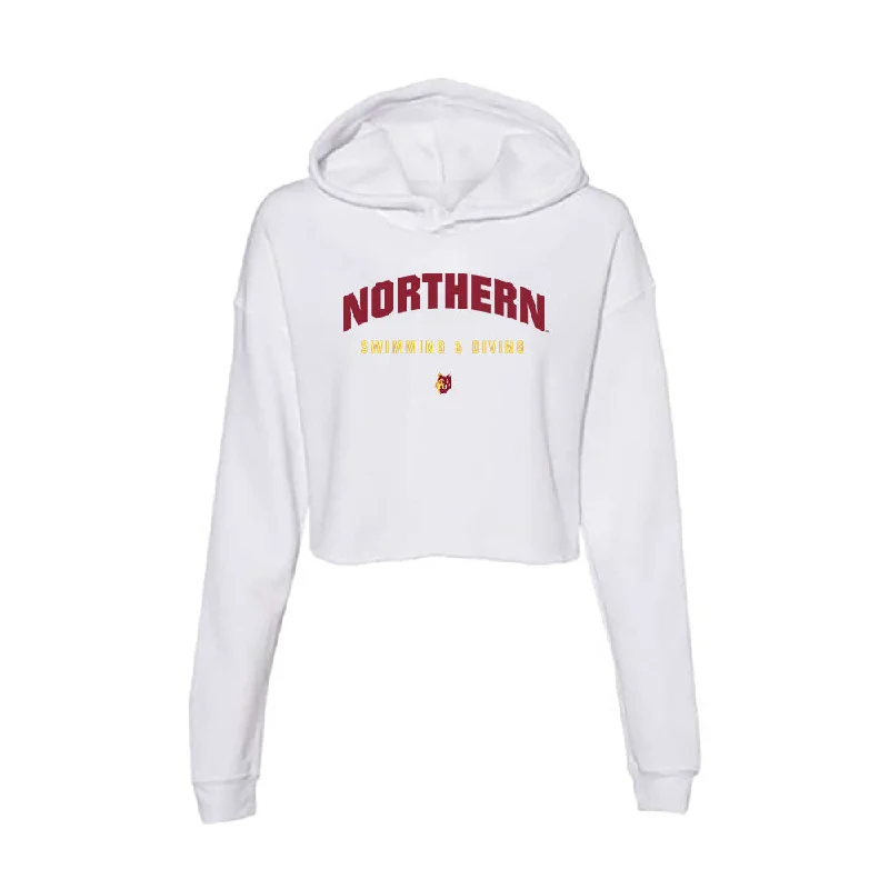NSU - NCAA Women's Swimming & Diving : Jacie-Aspen Flockhart - Women's Crop Fleece Hoodie Hoodie with Hem Raw Edge Edgy Unfinished NSU - NCAA Women's Swimming & Diving : Jacie-Aspen Flockhart - Women's Crop Fleece Hoodie Hoodie with Hem Raw Edge Edgy Unfinished