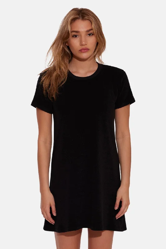 Terry Tee Dress Black
