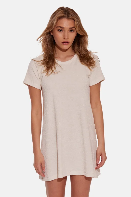 Terry Tee Dress Ivory