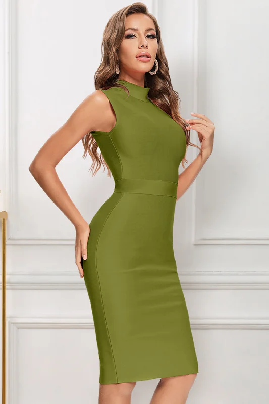 High Neck Bandage Dress