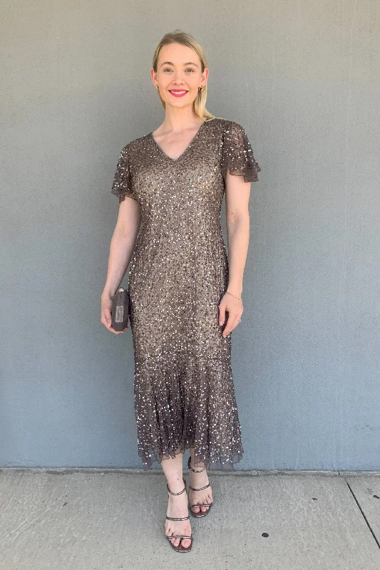 Jesse Harper - JH0570 Gold Glitter Dress