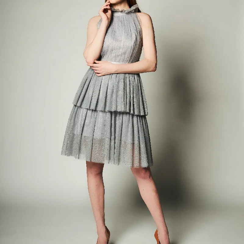 Kimberly Tulle Halter Dress