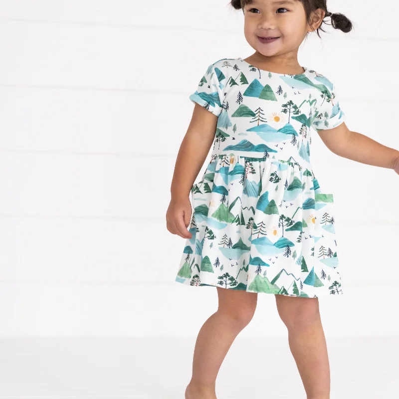Mountain Mist Patch Pocket Dress with Bloomer