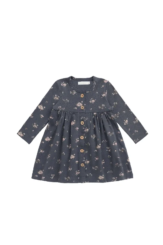 Organic Cotton Poppy Dress - Petite Fleur Lava