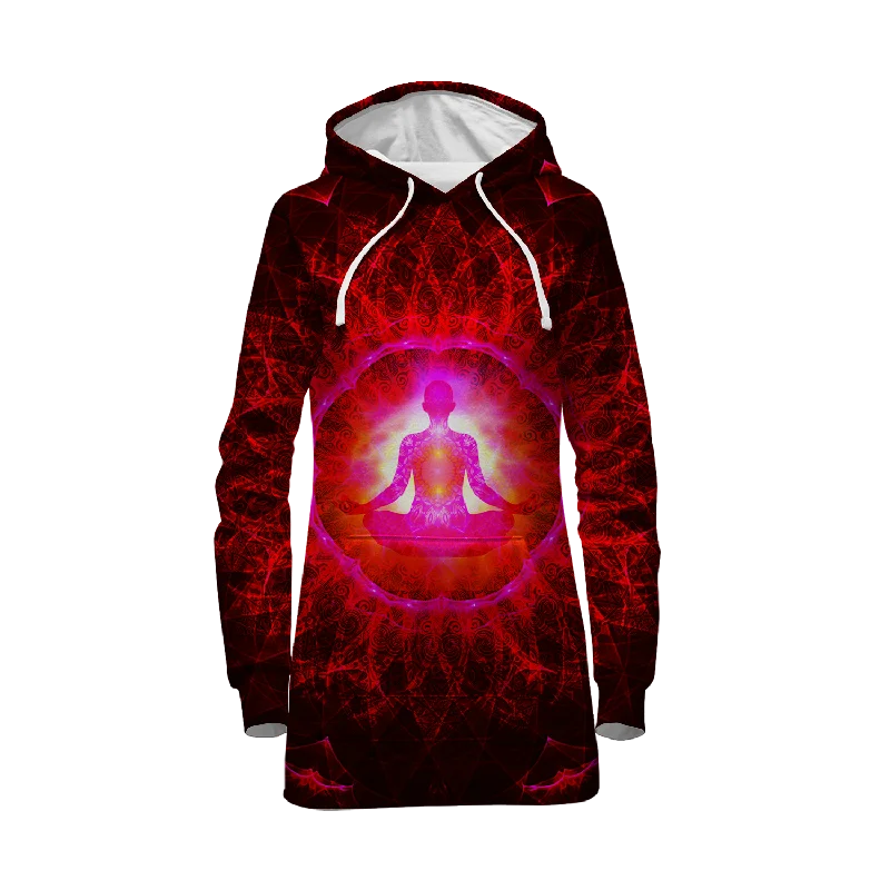 Psi~ Meditating All Over Print Hoodie Dress