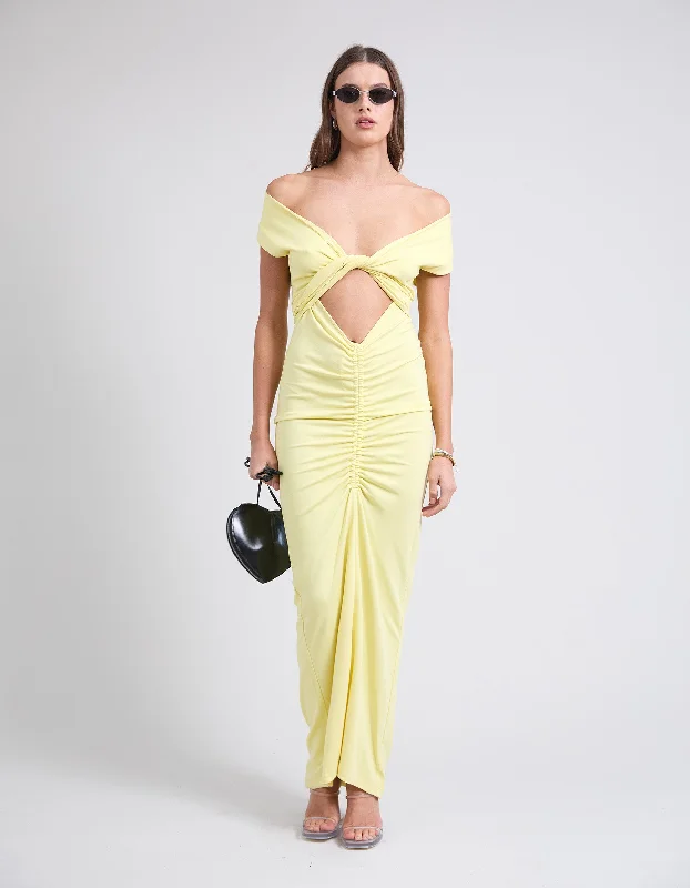 PFEIFFER x GIRLS WITH GEMS EXCLUSIVE | RAMOS DRESS | LEMON