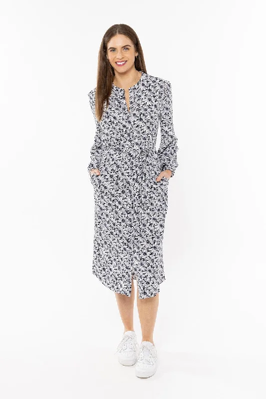 Seeking Lola Visionary Dress - Sunflower Navy
