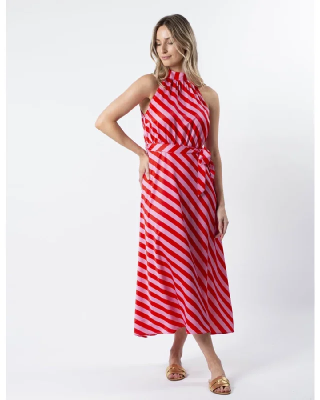Stella + Gemma Clementine Dress - Pink And Red Stripe