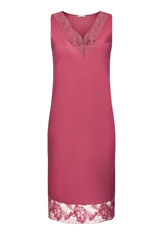 Eva TENCEL™ Lace Trim Tank Nightgown | Rose Wine 74884-2414 strappy tank top